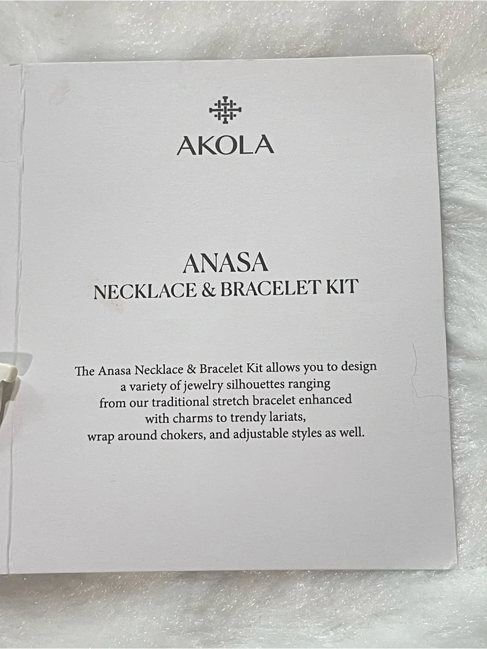 Akola Anasa Kids Necklace & Bracelet Bead Kit -